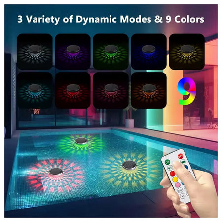 Lampada Galleggiante Luce Rgb Con Pannello Solare Illuminazione Per Piscina Ip67 Yh1401-rgb