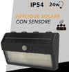Applique Solare Da Esterno Con Sensore Di Movimento Ip54 24w Luce 3000k+6500k Zq-db-004jx