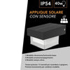 Applique Solare Con Sensore Movimento Lampada Led Da Esterno Luce 6000k Ip54 Zq-bd-005gy