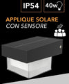Applique Solare Con Sensore Movimento Lampada Led Da Esterno Luce 6000k Ip54 Zq-bd-005gy
