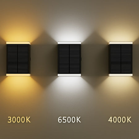 Applique Solare 2 Watt Doppia Emissione Di Luce Tecnologia Cct Switch Ip54 Yh0630-3c