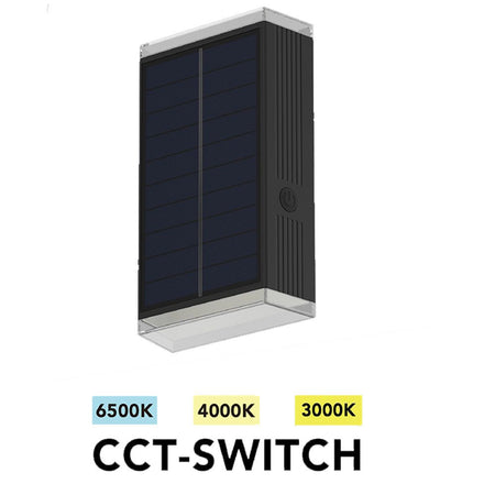 Applique Solare 2 Watt Doppia Emissione Di Luce Tecnologia Cct Switch Ip54 Yh0630-3c