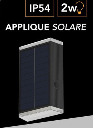 Applique Solare 2 Watt Doppia Emissione Di Luce Tecnologia Cct Switch Ip54 Yh0630-3c
