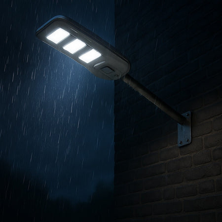 Lampione Faro Led Solare 100w 160w 220w 300w Con Sensore Crepuscolare Prossimità Es-p-f