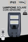 Lampione Faro Led Solare 100w 160w 220w 300w Con Sensore Crepuscolare Prossimità Es-p-f