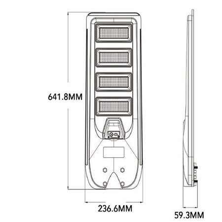 Lampione Faro Led Solare 100w 160w 220w 300w Con Sensore Crepuscolare Prossimità Es-p-f
