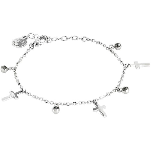 Boccadamo Bracciale Donna Con Cristalli Black Diamond e Croci