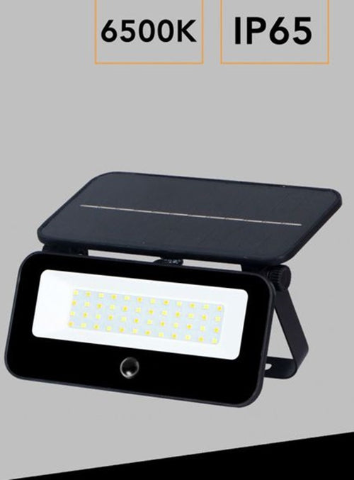 Lampada Applique Proiettore Led Muro Con Pannello Solare Sensore Pir Esterno Ip65 Tk13-50f