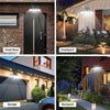 Applique Solare Con Sensore Lampada Parete Led Da Esterno Ip65 Luce Fredda 6500k Ewf-07t-f