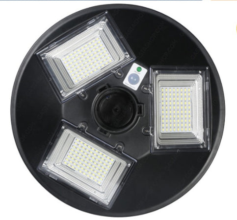 Lampione Led Circolare Con Pannello Solare Sensore Movimento Ip65 100w Lt112-120-7000k
