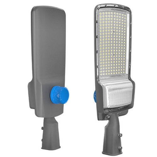 Lampione Armatura Stradale Led 100w Con Sensore Crepuscolare Freddo 6500k Ip65 Rx-100w-f