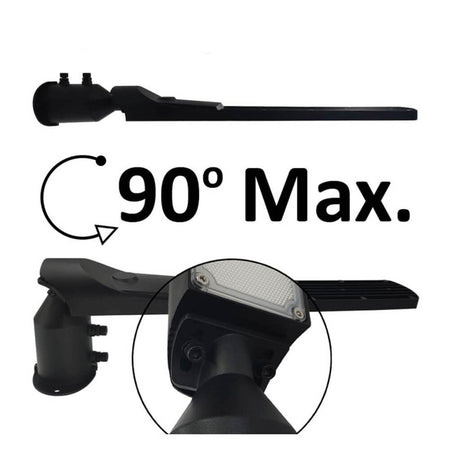 Faro Lampione Stradale Ultra Slim A Led 100 W Inclinabile 90° Luce 6500k Ip65 Ra-100w