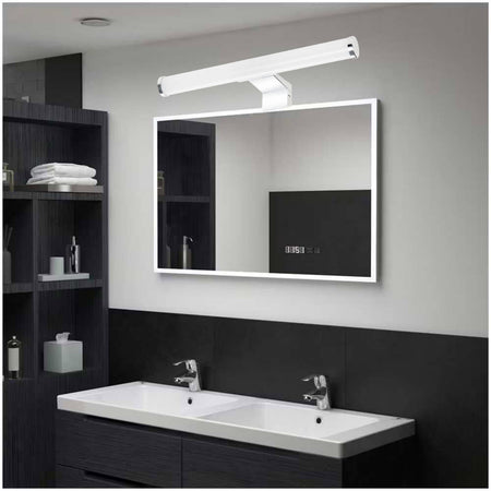 Lampada Led Da Specchio Bagno Tondo Doppia Istallazione 9w Luce 4000k Ip44 Argento 600pc-an