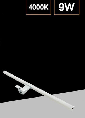 LAMPADA LED DA SPECCHIO BAGNO TONDO DOPPIA ISTALLAZIONE 9W LUCE 4000K IP44 ARGENTO 600PC-AN