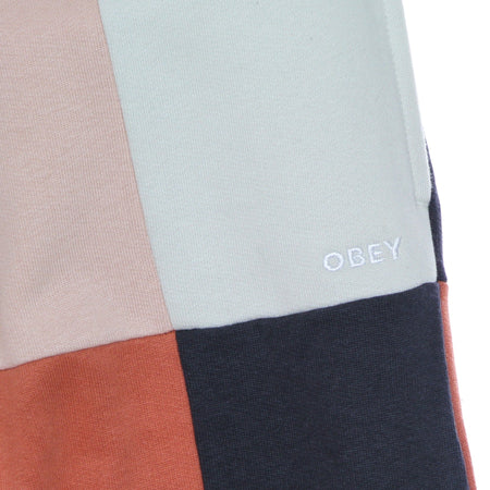 OBEY Pantalone Tuta Felpato Donna Lockdown Sweatpant French Navy Multi da donna