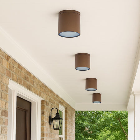 Applique Da Soffitto A Cilindro Per Esterno Plafoniera Con Attacco Gu10 Ip54 H94-c