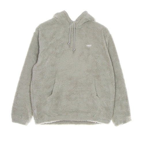 OBEY Felpa Cappuccio Uomo Gio Polar Fleece Hood Specialty Fleece Silver Grey da uomo