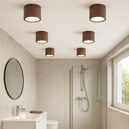 Applique Da Soffitto A Cilindro Per Esterno Plafoniera Con Attacco Gu10 Ip54 H94-c