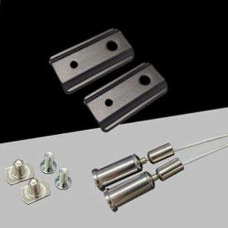 Set Di 2 Pezzi Cavi Fili Per Sospensione Sistema Di Binario Magnetico Fuori Parete Gf-sm