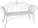Biscottini Divanetto panca sedia seduta poltrona in ferro finitura bianca anticata L133xPR47xH90 cm