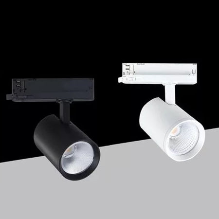 Faretto Led Per Binario Trifase 40w Lampada Orientabile Luce Naturale 4000k Ip20 Gd19c30