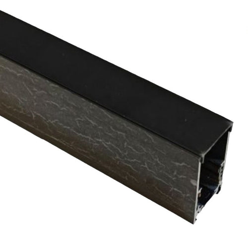 Binario Lineare Esterno In Alluminio Nero Per Track Lights Magnetiche Dc 48v 2mt Gf-3-2m