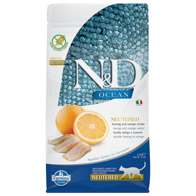 Farmina N&D Ocean mangime secco Gatti Neutered Aringa e Arancia
