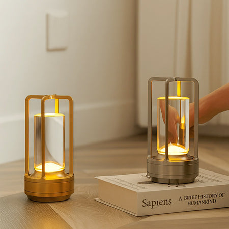 Lampada A Led Da Tavolo 3 Watt Lanterna Lume Ricaricabile Touch Dimmerabile Cct D37-3c