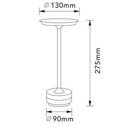 Lampada Da Tavolo Moderna 3w Lume Ricaricabile Touch Dimmerabile Tecnologia Cct D38-3c