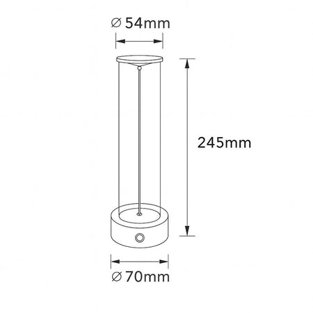 Lampada Da Tavolo Scrivania Led 3w Filamento Flessibile Magnetico Lume Ricaricabile D39