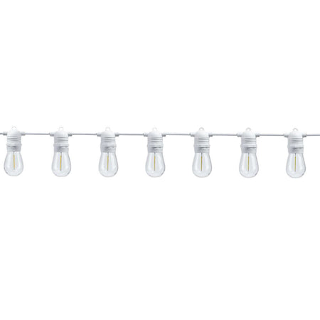 Catena Luminosa Con 15 Portalampada E27 Luci Decorative Prolungabile Ip54 P01-s01-15