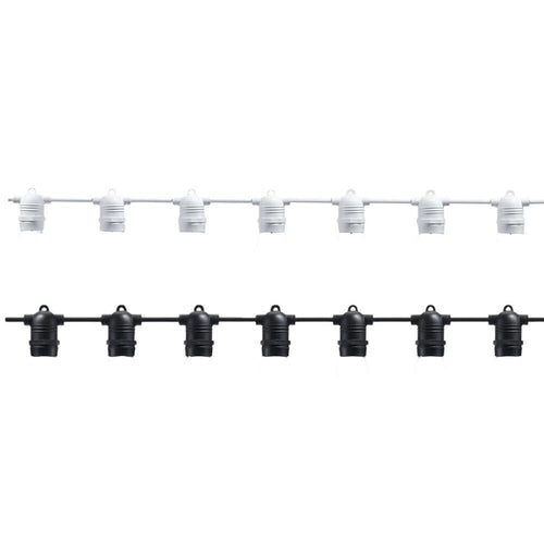 Catena Luminosa Con 10 Portalampada E27 Luci Decorative Prolungabile Ip54 P01-s01-10