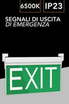 Lampada Led D'emergenza Anti Blackout Segnale Uscita Scritta Exit Ip23 Luce 6500k Lt-45338