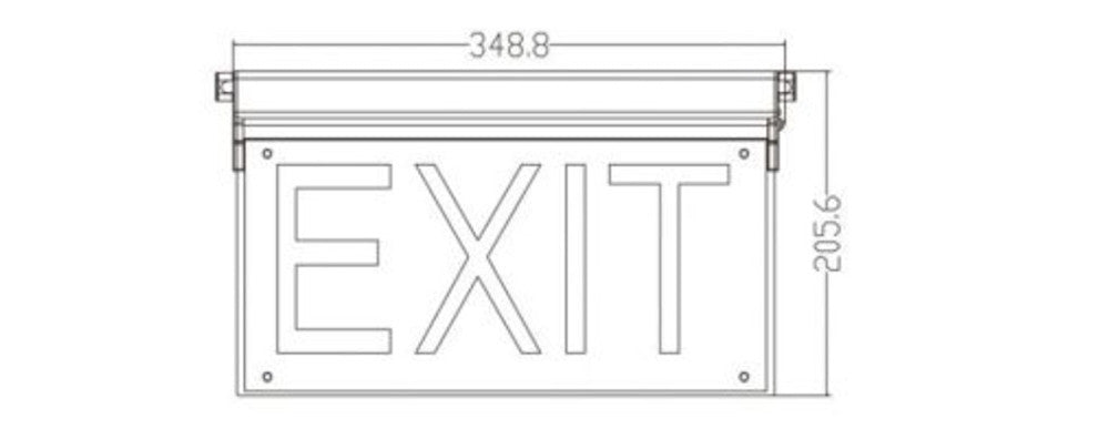 Lampada Led D'emergenza Anti Blackout Segnale Uscita Scritta Exit Ip23 Luce 6500k Lt-45338