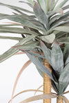 Pianta artificiale Yucca con vaso in plastica nero, con foglie in plastica