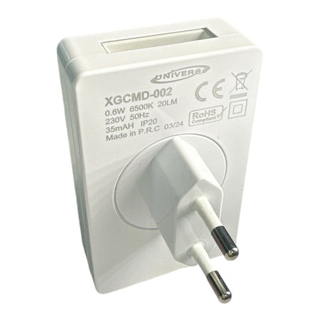 Luce Notturna A 4 Led Con Doppia Emissione Luce Con Interruttore Touch 0.6w Xgcmd-002