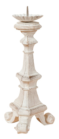 Biscottini Candeliere in legno finitura bianca anticata. Made in Italy L13XPR13XH29