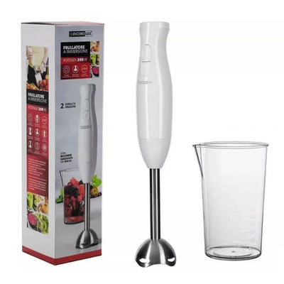 Frullatore A Immersione 200w Con Bicchiere 500ml Tritatutto 2 Velocita' Mixer Frutta