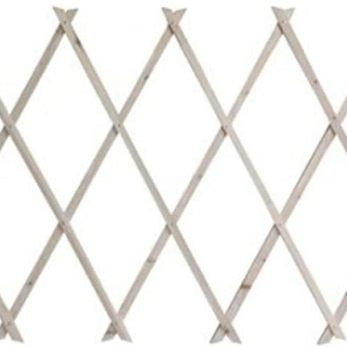 Traliccio Estensibile In Legno Naturale Chiaro Piante Rampicanti Giardino 200x100cm 222734