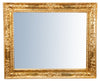 Biscottini Specchiera da parete verticale/orizzontale in legno finitura foglia oro anticato L91xPR5xH111 cm Made in Italy