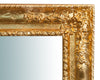Biscottini Specchiera da parete verticale/orizzontale in legno finitura foglia oro anticato L91xPR5xH111 cm Made in Italy