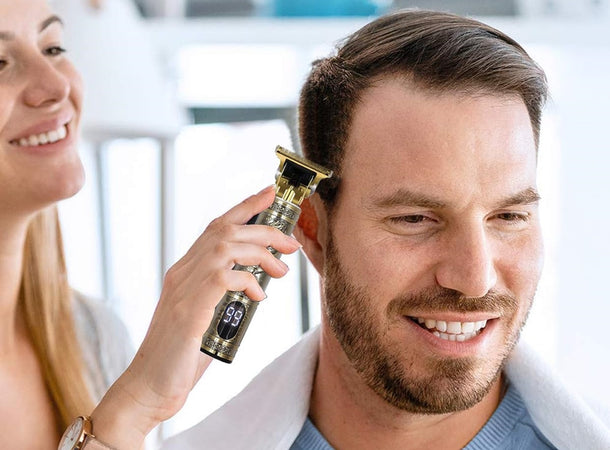 Taglia Capelli Professionale Regola Barba Rasoio Oro Elettrico Retro Con Display Wxj-301