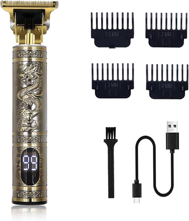 Taglia Capelli Professionale Regola Barba Rasoio Oro Elettrico Retro Con Display Wxj-301