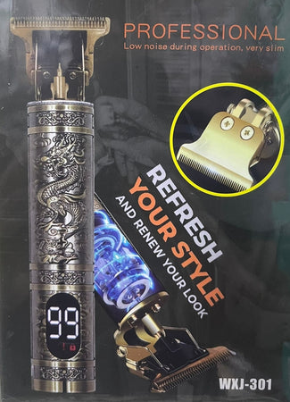 Taglia Capelli Professionale Regola Barba Rasoio Oro Elettrico Retro Con Display Wxj-301