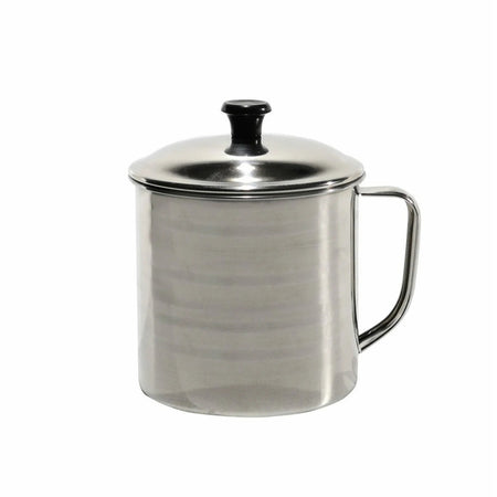 BOLLILATTE IN ACCIAIO INOX H17XØ11CM CON COPERCHIO CAPACITÀ PENTOLINO 850 ML FONDO SPESSO