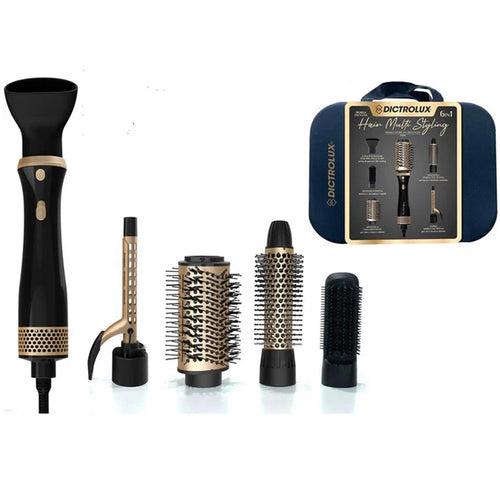 Kit Spazzola Phon Multiuso Modellante Ad Aria Calda 6 In 1 700 W Con Valigetta Accessori