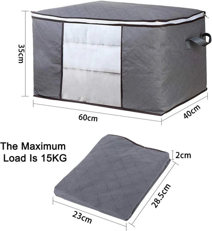 Scatole Per Armadio Salvaspazio Per Vestiti Porta Abiti Grande 60x40x35cm Con Finestra