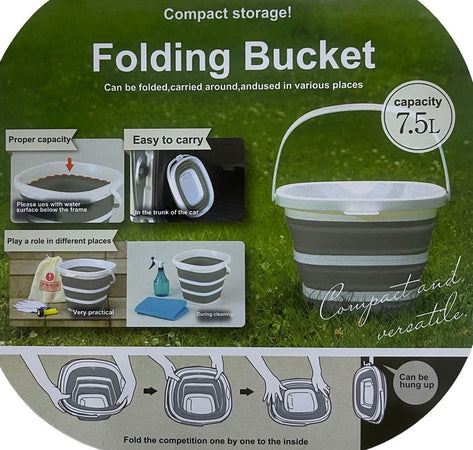 Secchio Quadrato Pieghevole Da 7,5 Lt Con Maniglie Multifunzionale Portatile Salvaspazio