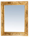 Biscottini Specchiera da parete verticale/orizzontale in legno finitura foglia oro anticato L91xPR5xH111 cm Made in Italy