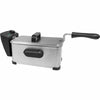 Friggitrice Elettrica Professionale In Acciaio Inox Cesto 3lt 2000w Con Maniglia Coperchio